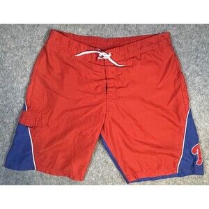 Philadelphia Phillies MLB Swim Trunks/Shorts Mesh Lined Red Blue Size XL